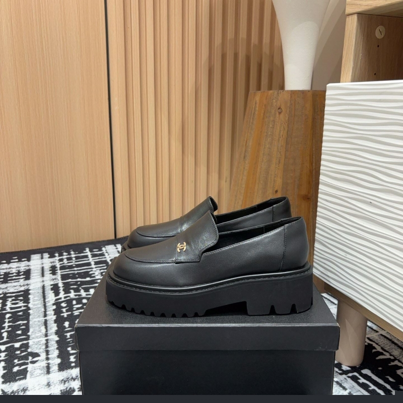 Ch*el leather shoes